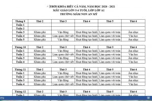 THỜI KHÓA BIỂU LỚP A1